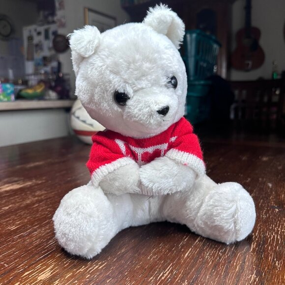 R. Dakin & Co Other - Vintage 1977 R. Dakin & Co White Teddy Bear With Red Heart Sweater